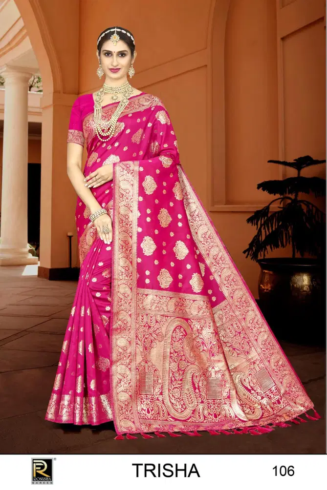 Trisha By Ronisha Designer Banarasi Silk Sarees Wholesale Clothing Suppliers In India
